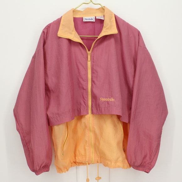 Reebok Other - Vintage Pink & Orange Reebok Windbreaker Jacket